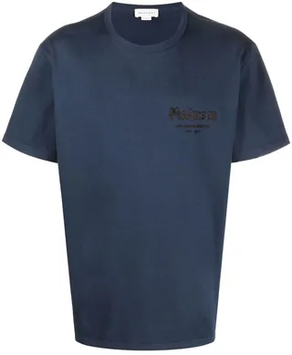 logo-embroidered T-shirt