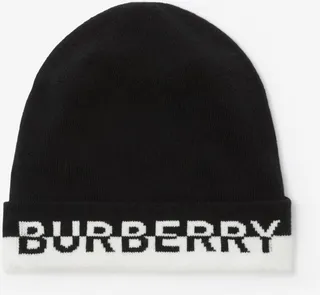 Burberry Logo Intarsia Cashmere Beanie
