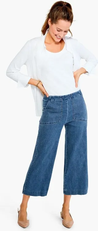 NIC+ZOE All Day Wide-Leg Crop Jean Pacific 0