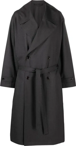 Double-Breasted Belted Wool Coat