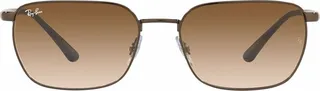 Rectangle-Frame Metal Sunglasses
