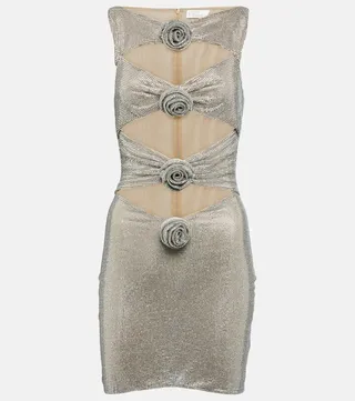 Embellished cutout minidress