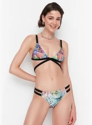 Tropical Print Bikini Top TBESS20BU0151
