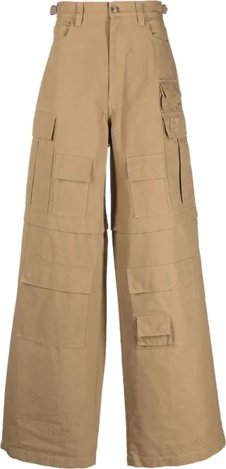 Wide-Leg Cotton Trousers
