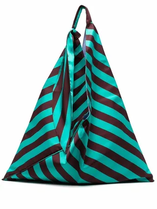 Stripe-Print Shoulder Bag