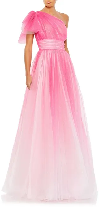 Sparkle One-Shoulder Tulle Ball Gown