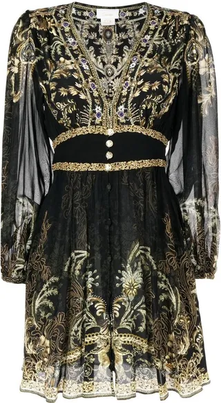 Graphic-Print Dress
