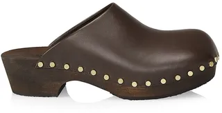 Lucca Studded Leather Clogs