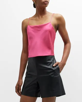 Harmon Cropped Draped Slip Tank