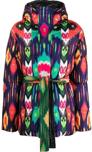 Graphic-Print Padded Jacket