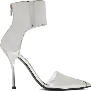 Alexander McQueen Silver Harness Punk Heels