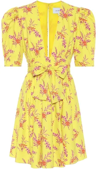 Floral cotton poplin minidress