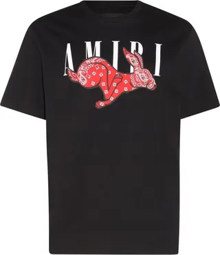 Amiri Logo Printed Crewneck T-Shirt