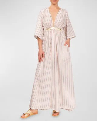 Coco Striped Caftan Maxi Dress
