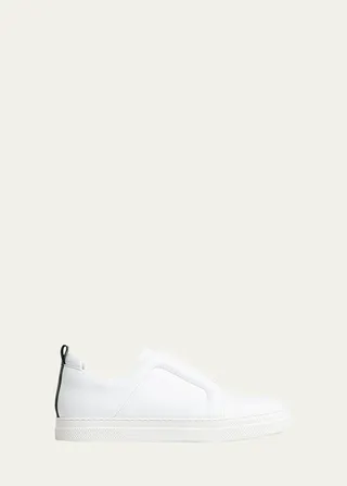Leather Laceless Slip-On Sneakers