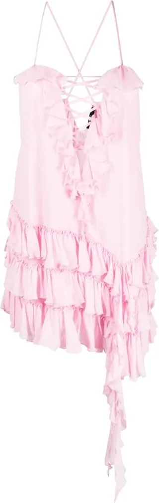 Ruffled Silk Dress