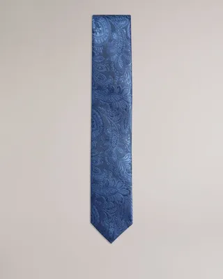 Paisley Silk Tie in Navy