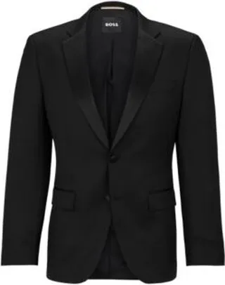 Tuxedo jacket in virgin-wool serge
