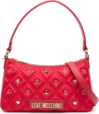 Logo-Plaque Quilted Shoulder Bag
