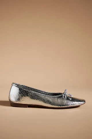 Schutz Arissa Ballet Flats Silver