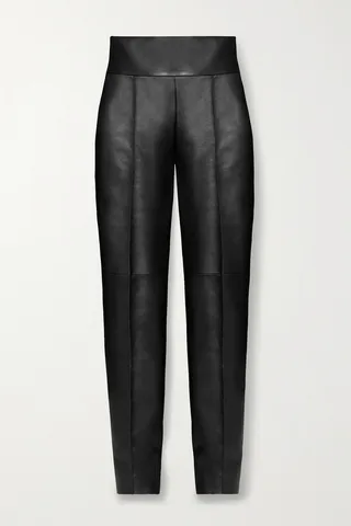 Alexandre Vauthier - Leather Slim-leg Pants - Black