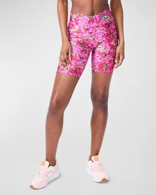 Bougainvillea Hi-Shine Bike Shorts