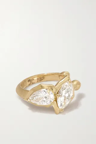Jade Trau - Poppi 18-karat Gold Diamond Ear Cuff - One size