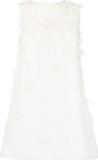 Lorie floral-appliqué mini dress