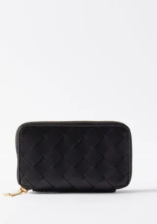 Intrecciato-leather Key Case