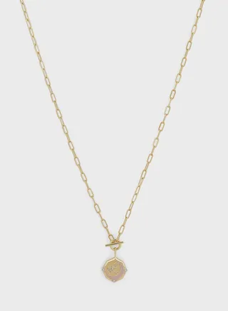 For The Dreamers Gold Mantra Toggle Necklace
