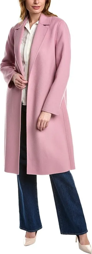 S Max Mara Pauline Silk-Lined Wool Coat