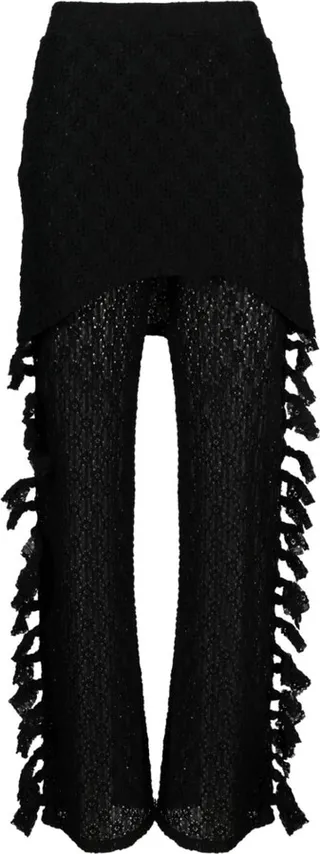 Knot-Detailing Straight-Leg Trousers