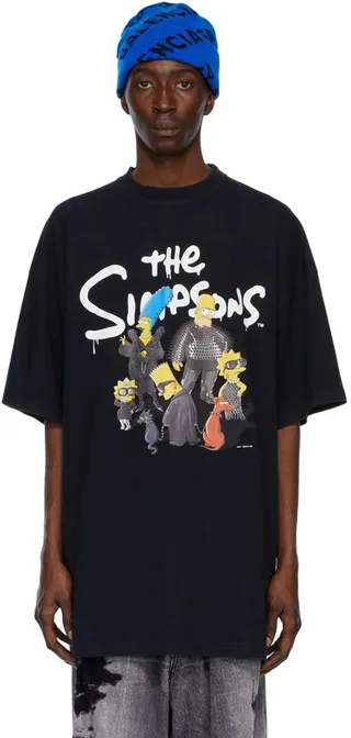Balenciaga Black The Simpsons Edition Oversized T-Shirt