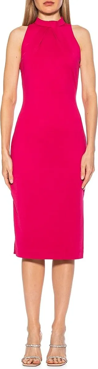 Mila Sleeveless Midi Sheath Dress