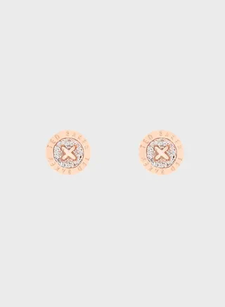 Eisley Enamel Button Earrings