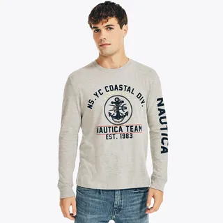Nautica Jeans Co. Sustainably Crafted Graphic Long-Sleeve T-Shirt