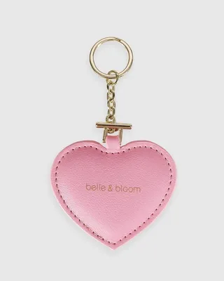 Belle & Bloom Stolen Heart Leather Keyring - Pink
