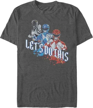 Men's Power Rangers Let's Do This Team T-Shirt - Charcoal Heather - Large