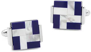 Ox & Bull Trading Co. Crossed Pearl Cufflinks