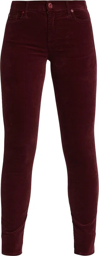 Velvet High-Waisted Skinny Pants