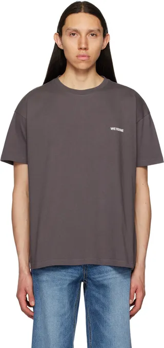 We11done Gray Printed T-Shirt