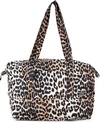 Leopard Print Packable Tote