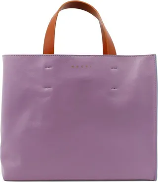 Marni Logo Detailed Two-Tone Tote Bag