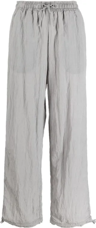Drawstring-Waist Straight-Leg Trousers