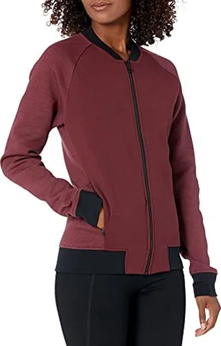 Core 10 Women's Motion Tech Fleece Fitted Bomber Full-Zip Jacket