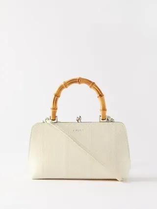 Mini Bamboo-handle Elaphe Bag