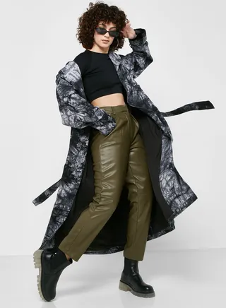 Pocket Detail Longline Coat