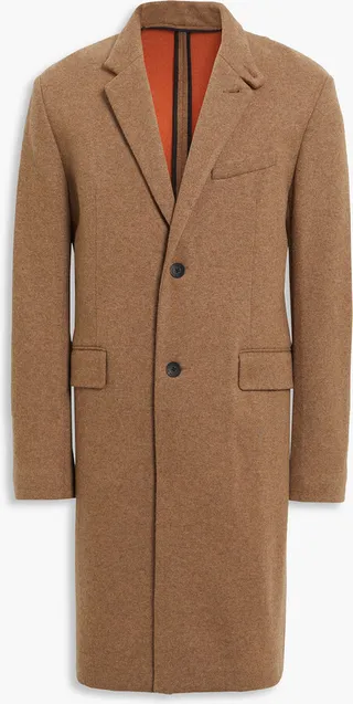 Sloane mélange knitted coat