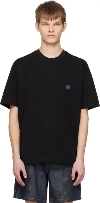 Solid Homme Black Embroidered T-Shirt