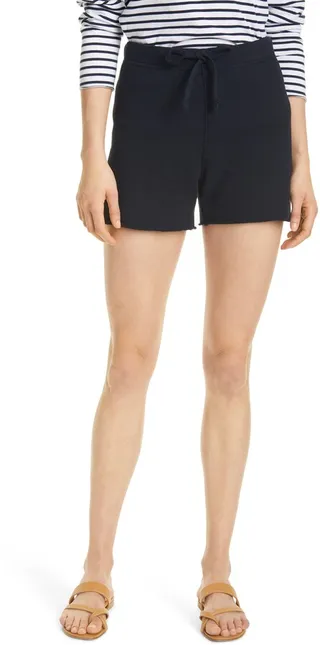 Raw Edge Cotton Sweat Shorts